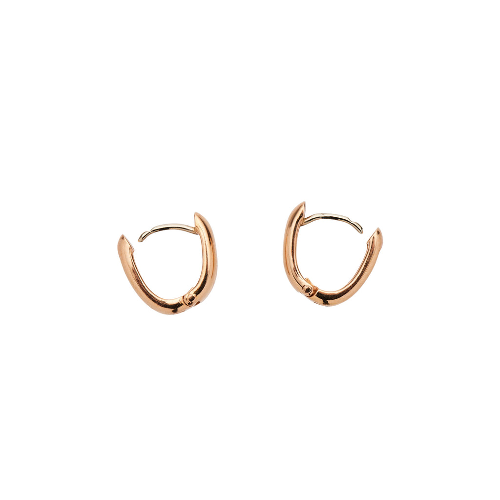 Marla Aaron 18k Pair of Yellow Gold Base Hoop Earrings
