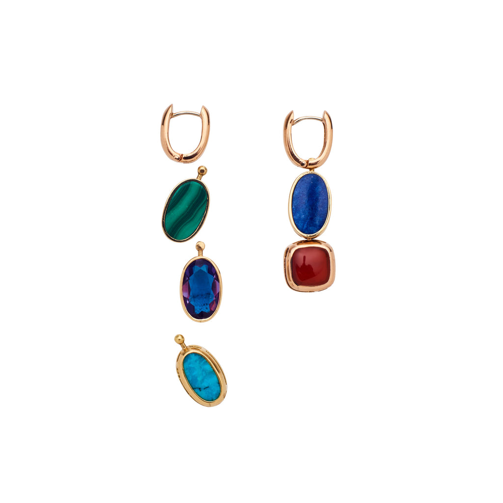 Marla Aaron 18k Pair of Yellow Gold Base Hoop Earrings