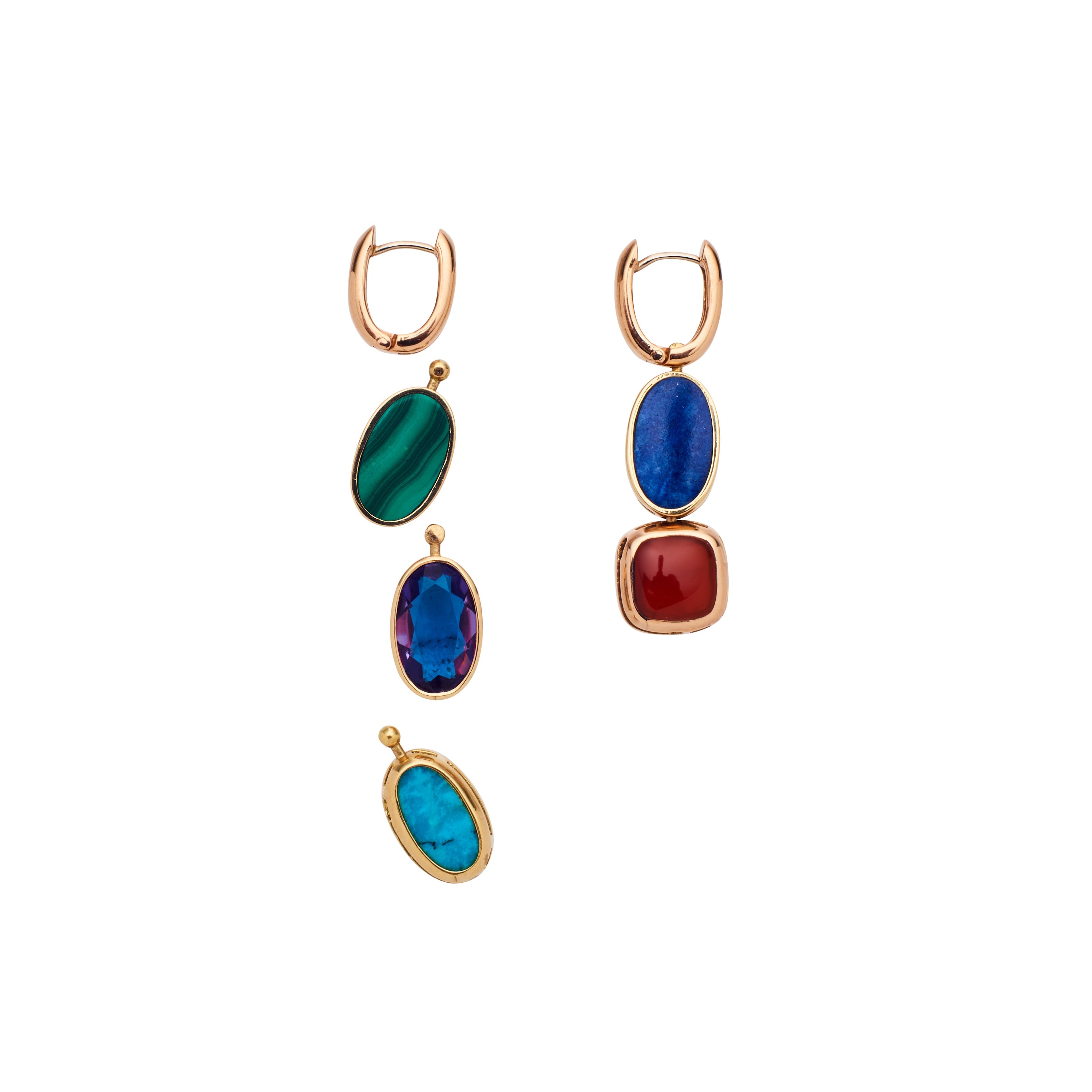 Marla Aaron 18k Pair of Yellow Gold Base Hoop Earrings