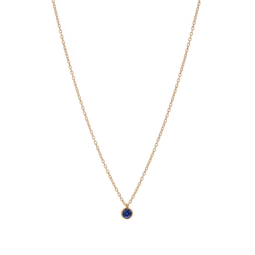 Marian Maurer 18k Micro 3mm Sapphire Necklace 16