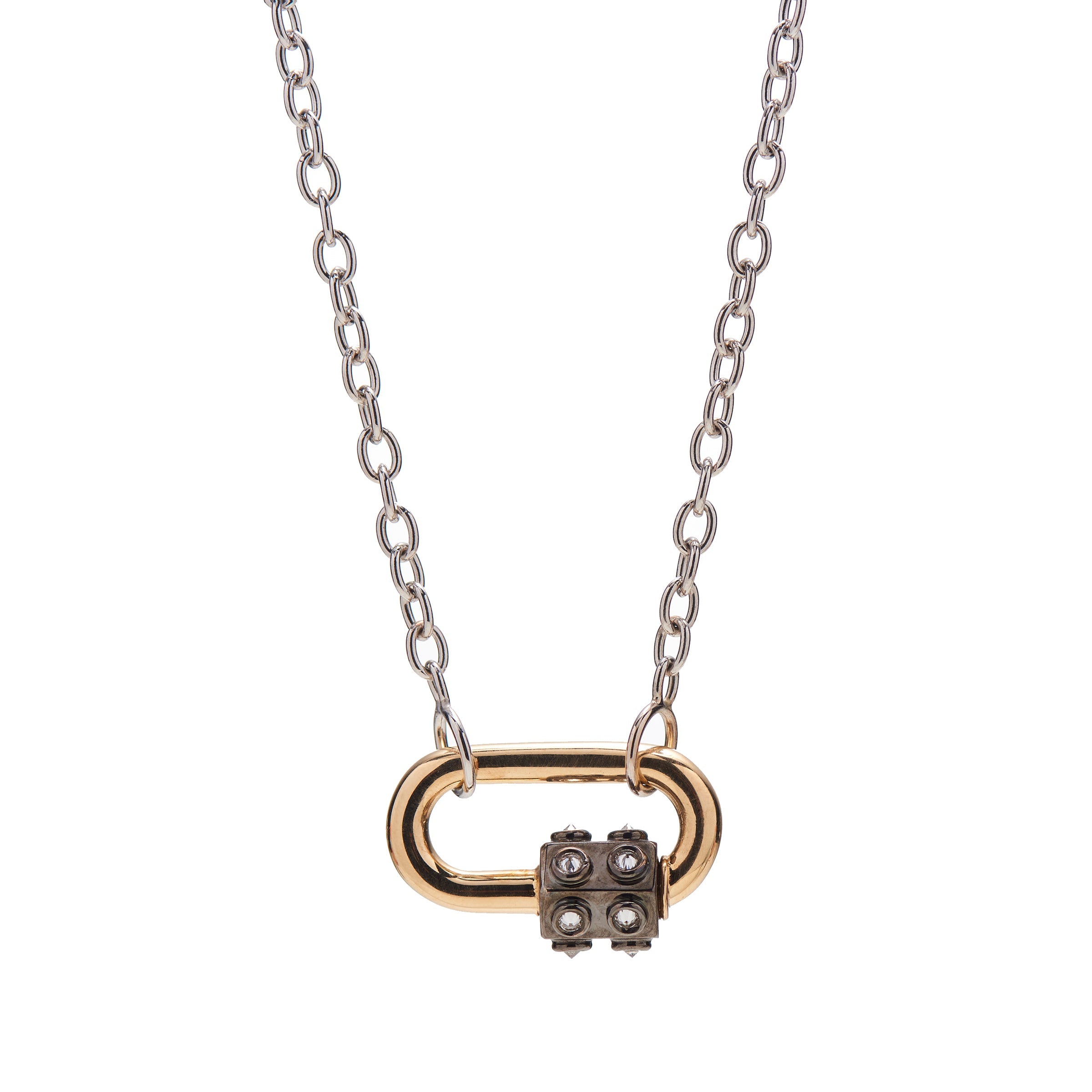 Marla Aaron 14k White Gold Pulley Chain