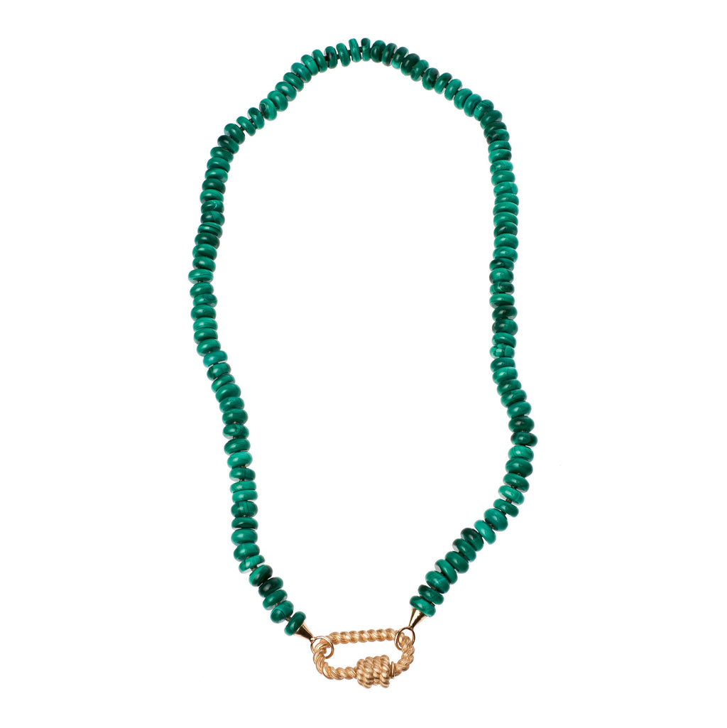 Marla Aaron 14k Malachite Rondelle Strand