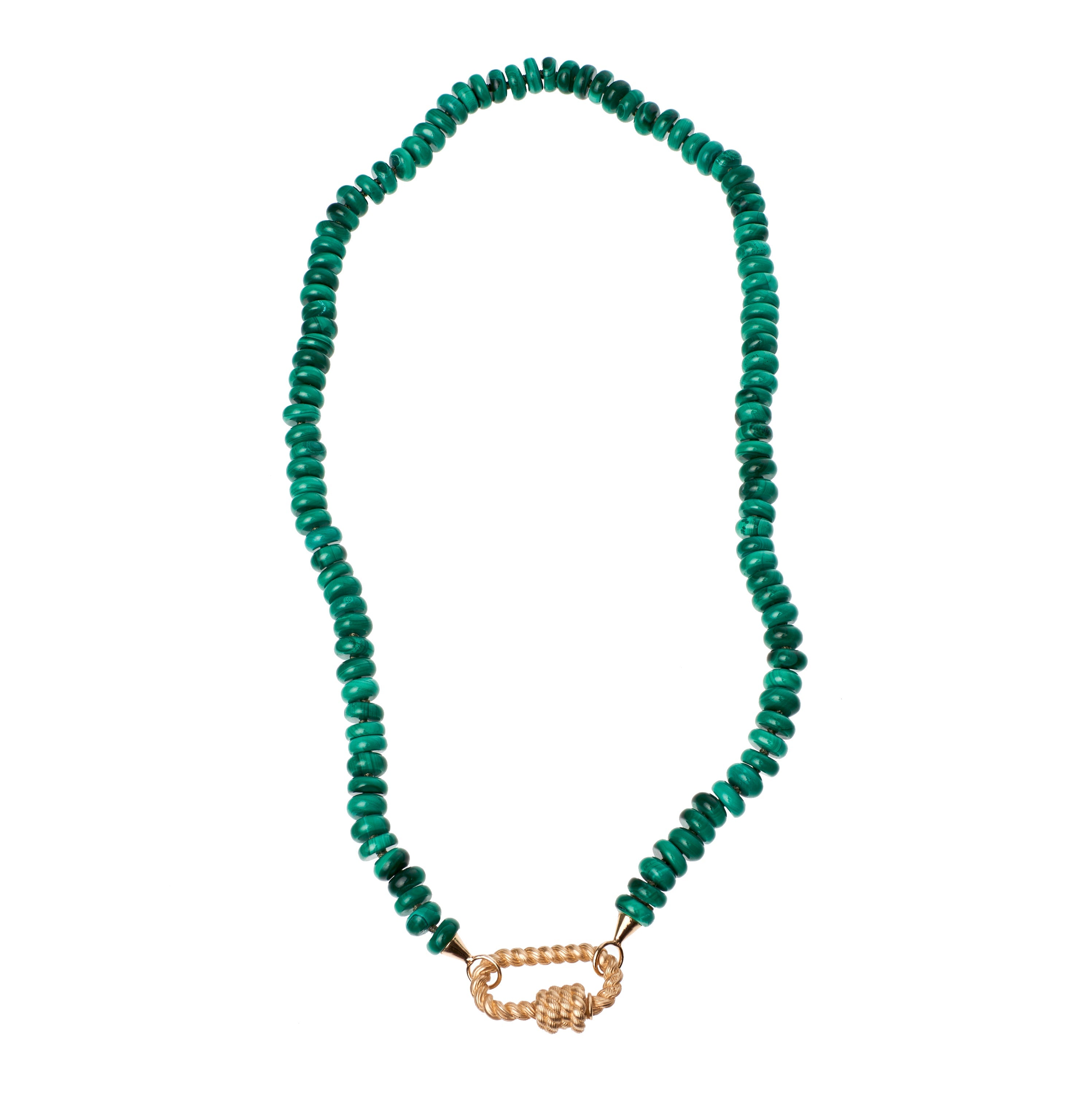 Marla Aaron 14k Malachite Rondelle Strand
