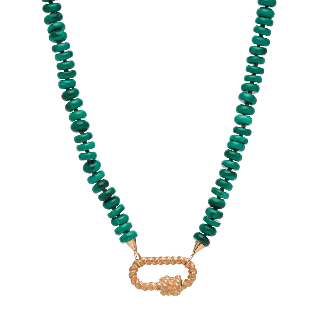 Marla Aaron 14k Malachite Rondelle Strand