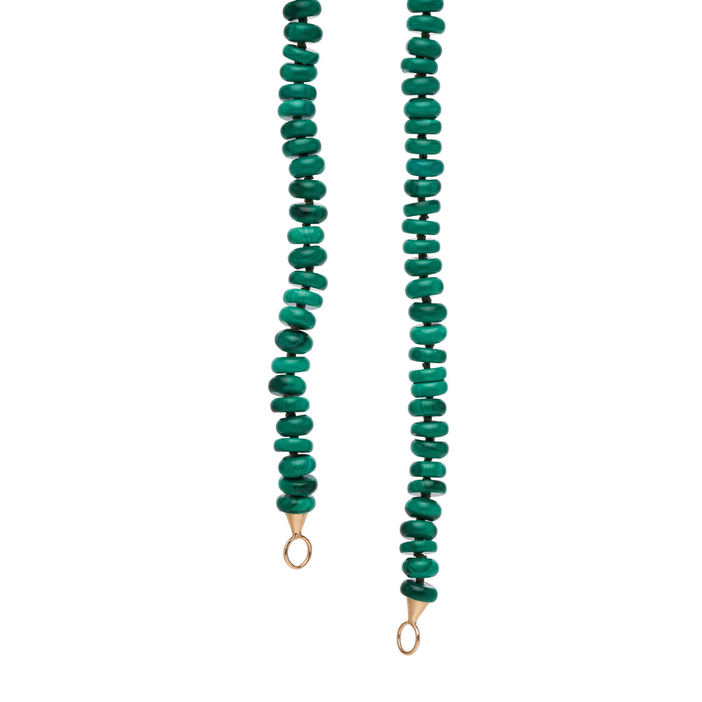 Marla Aaron 14k Malachite Rondelle Strand