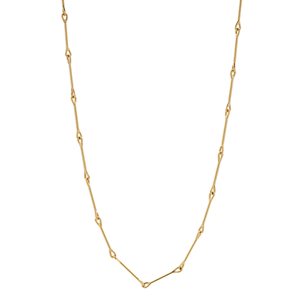 Tura Sugden 18k Gold Needle Eye Chain Necklace - Petite