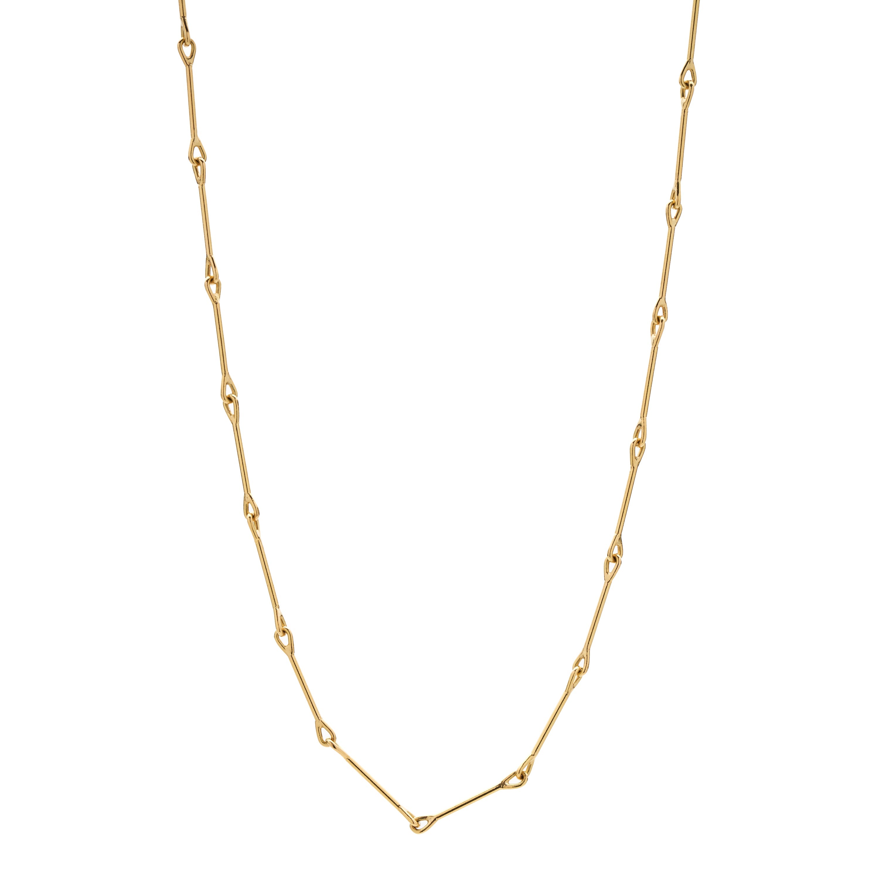 Tura Sugden 18k Gold Needle Eye Chain Necklace - Petite