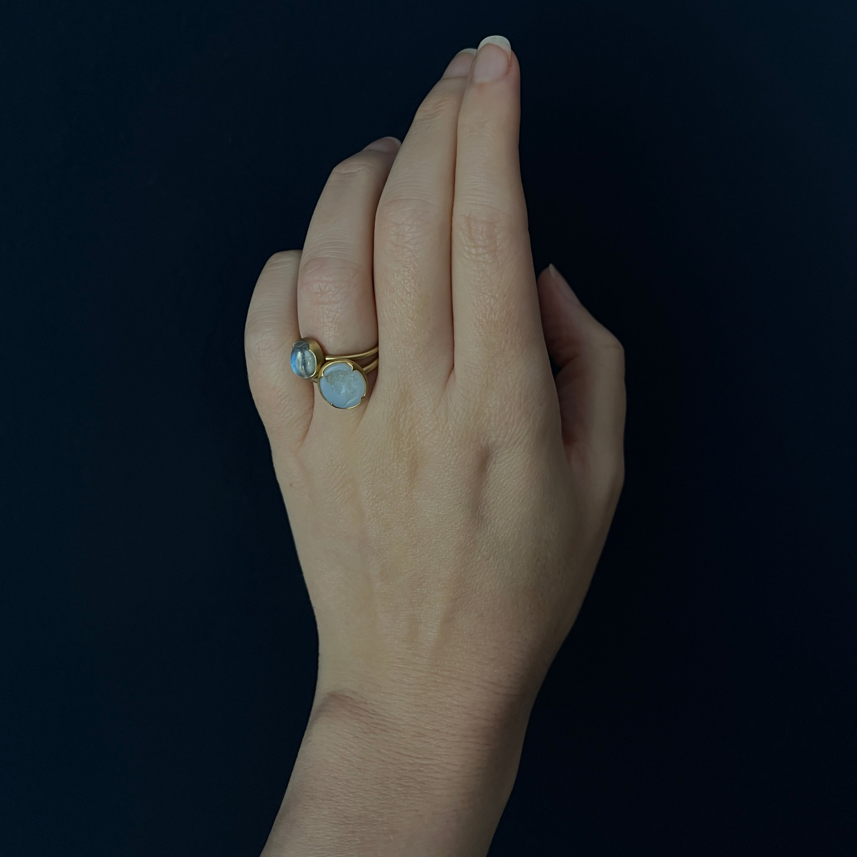 Gabriella Kiss 18k Antique Glass Cameo Ring