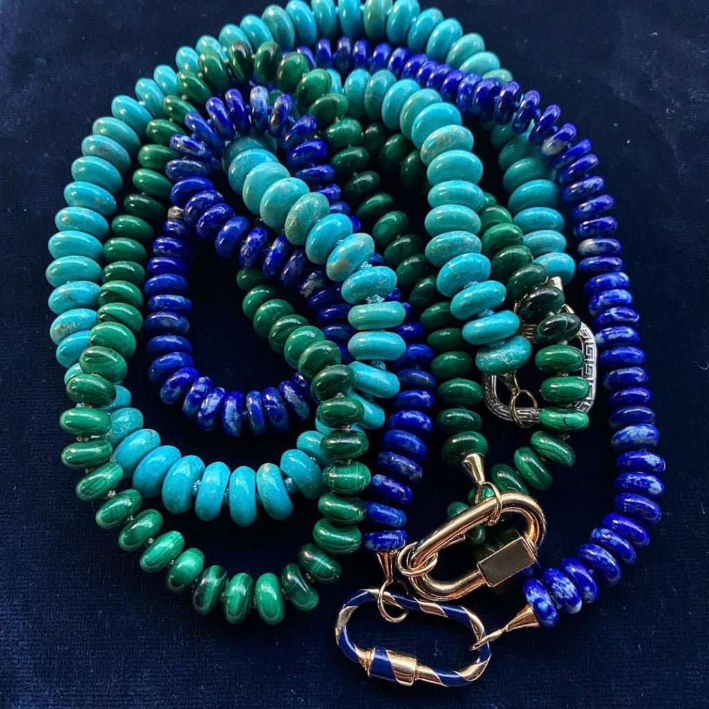 Marla Aaron 14k Malachite Rondelle Strand