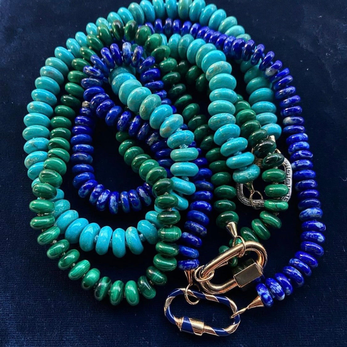 Marla Aaron 14k Malachite Rondelle Strand